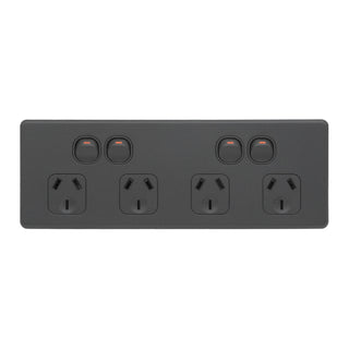 DETA White Gloss S-Line Quad Power Point