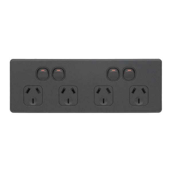 DETA White Gloss S-Line Quad Power Point