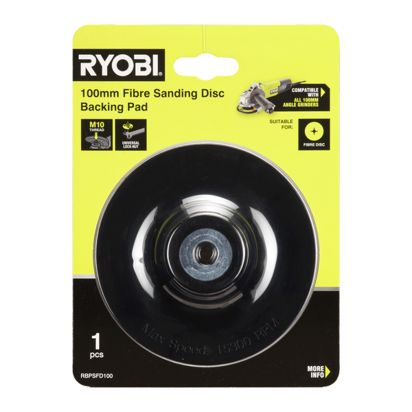 Ryobi 100mm Fibre Sanding Disc Backing Pad