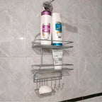Barelli Chrome Bathroom Shower Caddy with Hooks - Image 4 of 4