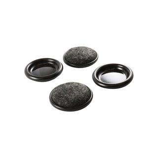 Surface Gard 30mm Brown Carpet Base Round Castor Cup - 4 Pack