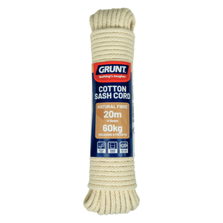 GRUNT 6mm x 20m Cotton Sash Cord