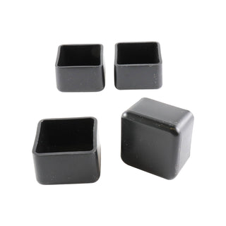 Surface Gard 25mm Black Square Plastic External Chair Tip - 4 Pack
