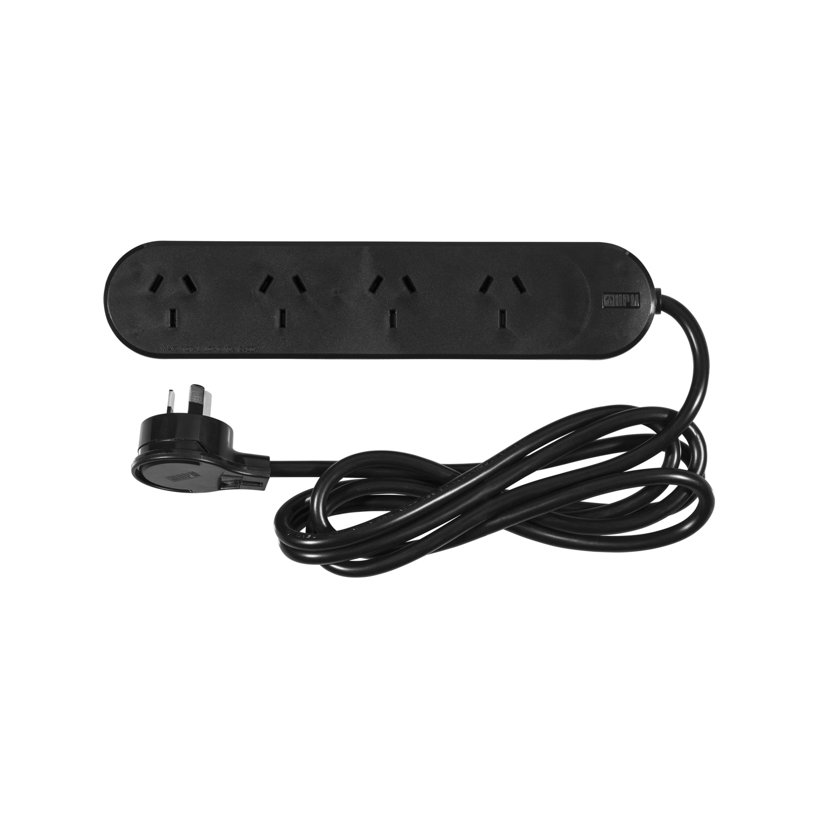 HPM Black 4 Outlet General Purpose Powerboard With 1.8m Lead - Image 1 of 3
