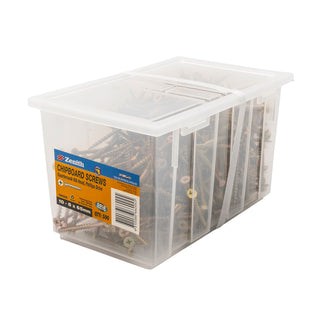 Zenith 10G x 65mm Gold Passivated Countersunk Rib Head Chipboard Screws - 50 Pack