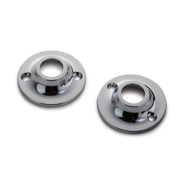 Sandleford 16mm Chrome Round Flange - 2 Pack