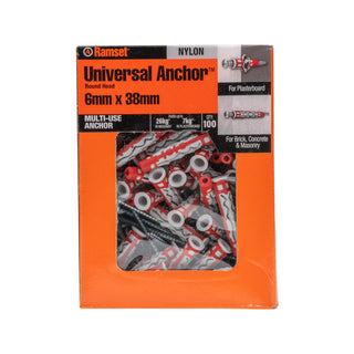 Ramset 6 x 38mm Universal Anchor - 100 Pack