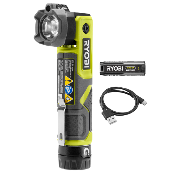 Ryobi USB Pivoting Laser Light 2Ah Kit RPLL4K