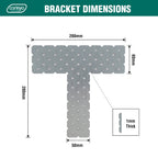 Carinya 200 x 200 x 60 x 50 x 1mm Galvanised T-Shape Make-A-Bracket - Image 3 of 7