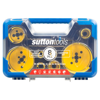 Sutton Tools 19-20mm 8 Piece Multi-Purpose Carpenter Holesaw Set