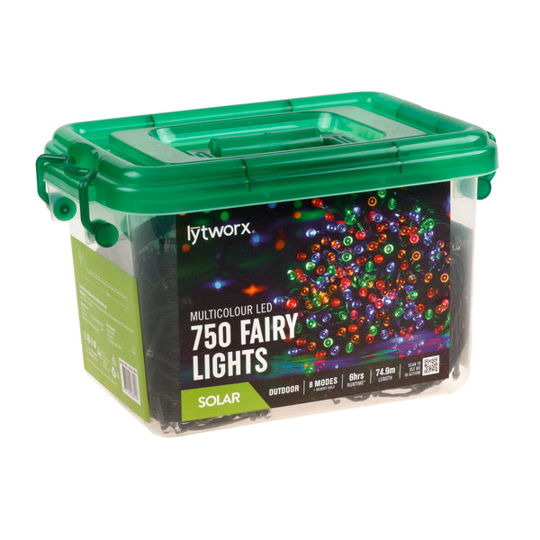 Lytworx Multicolour Solar Fairy Lights - 750 Pack