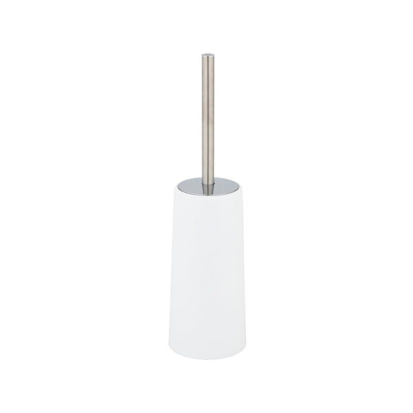 Barelli Matte White Plastic Toilet Brush & Holder