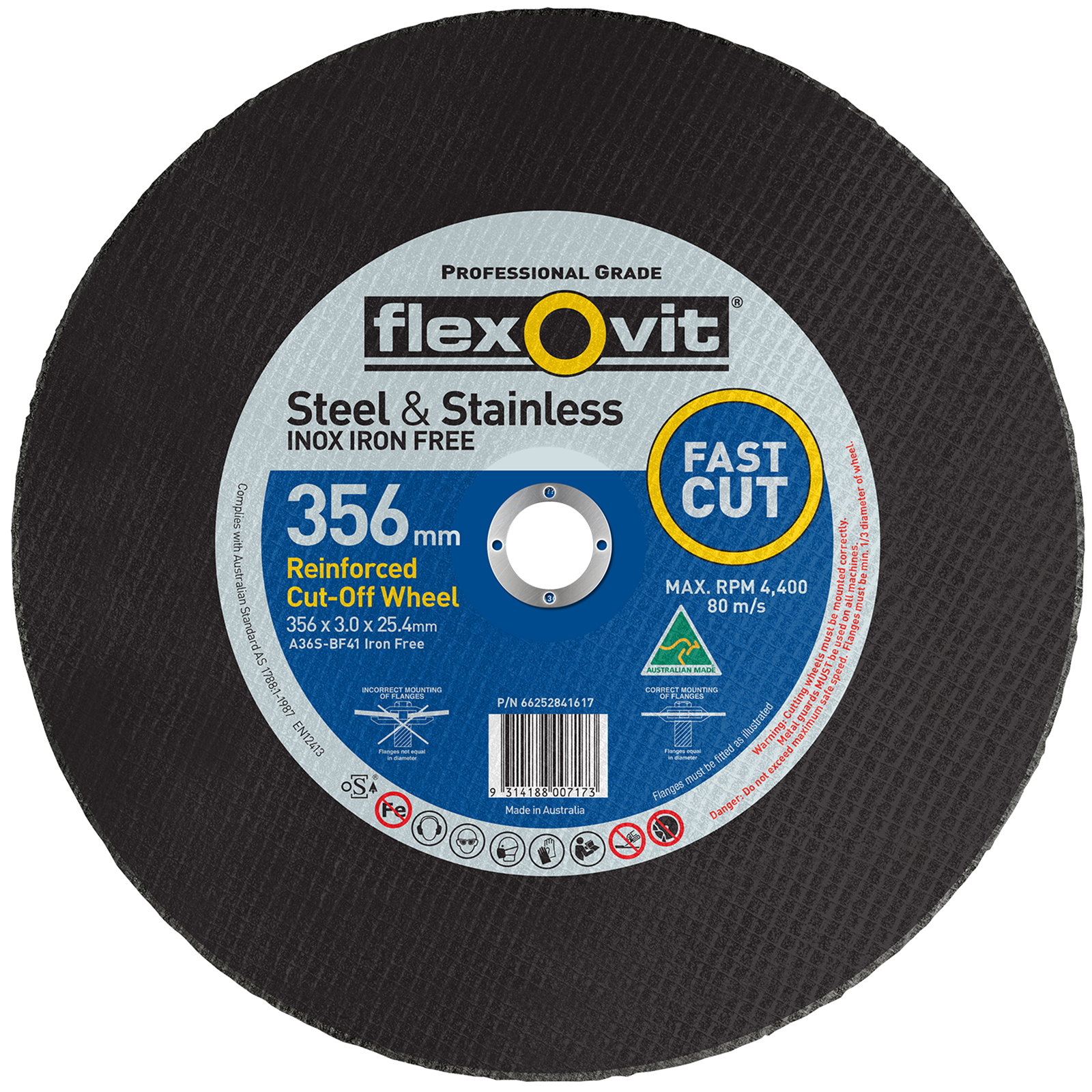 Flexovit 356 x 25.4mm Metal Cutting Wheel - Image 1 of 1