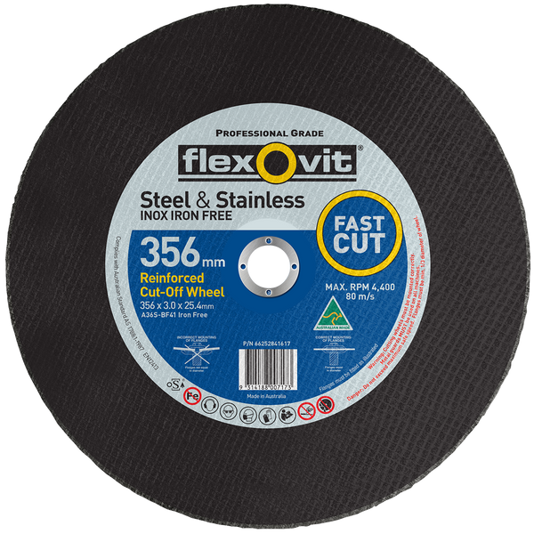Flexovit 356 x 25.4mm Metal Cutting Wheel
