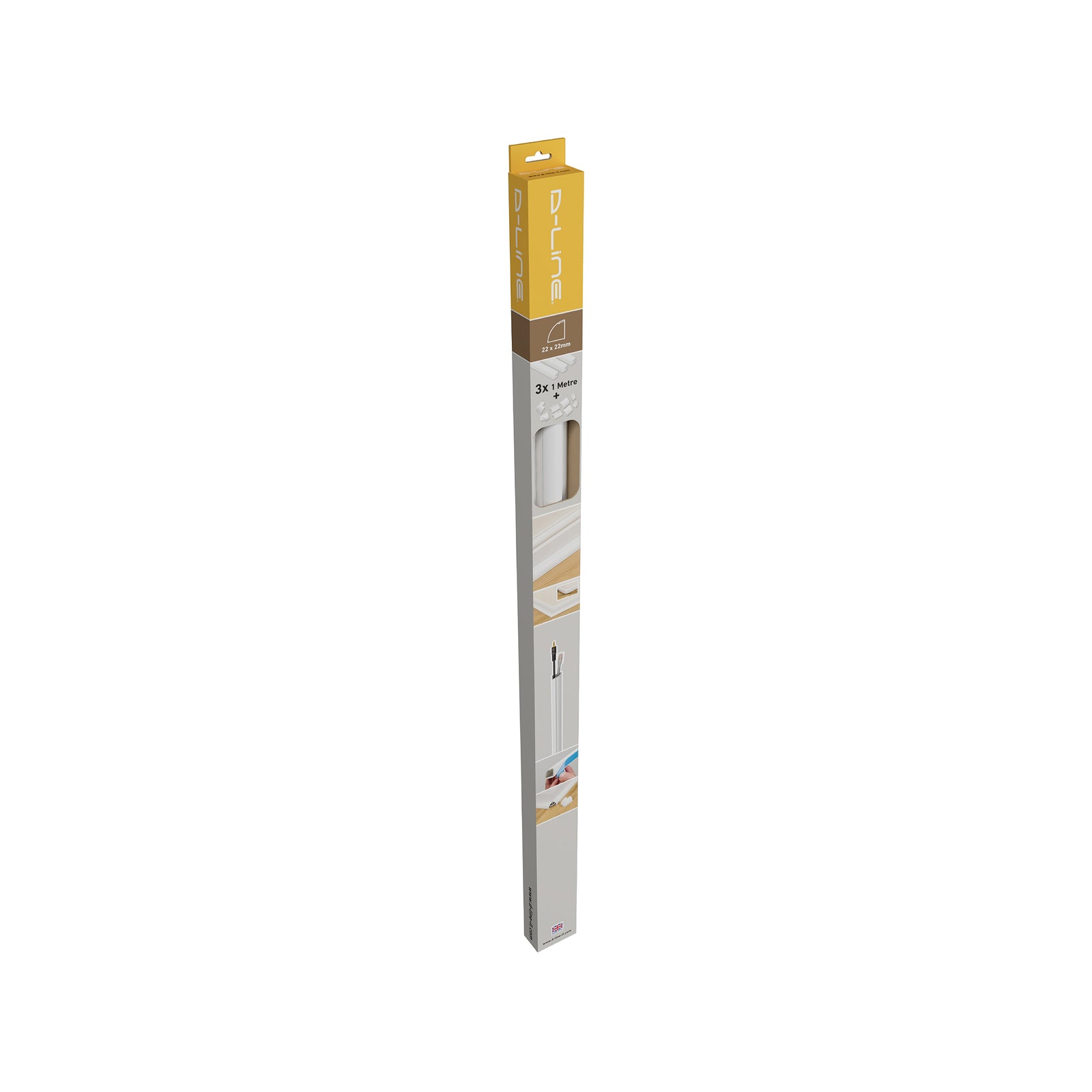 D-Line 3 x 22 x 22mm x 1m Trunking Multi Kit - Image 7 of 7