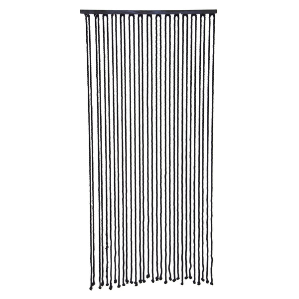 Pillar 90 x 200cm Black Nautica Door Curtain