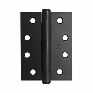 Pinnacle 100mm Black Fixed Pin Butt Hinge - 2 Pack