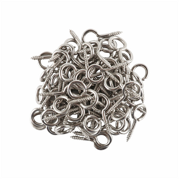 Everhang 7mm Screw Eye Hook - 100 Pack