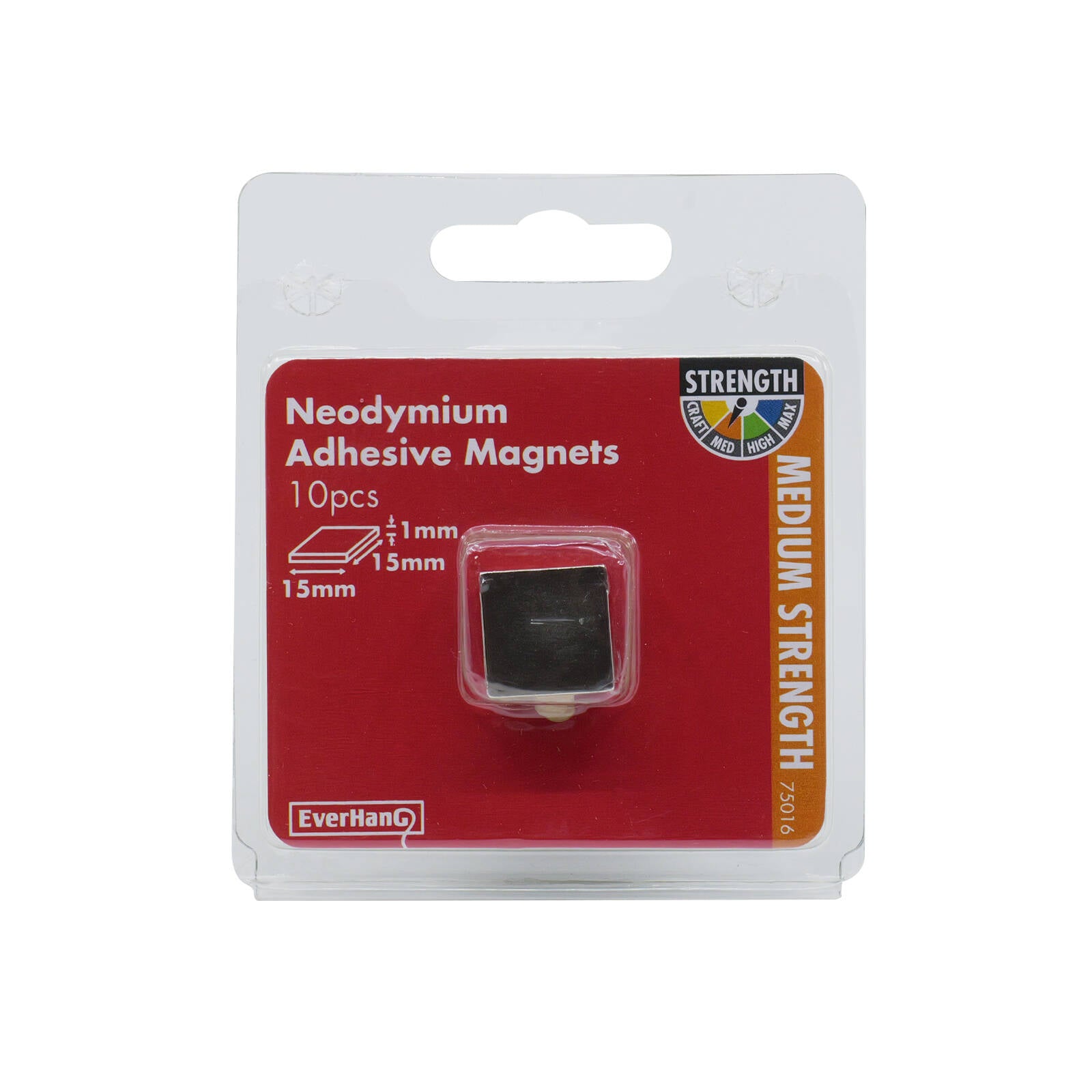 Everhang 15 x 15mm Rare Earth Square Adhesive Magnet - 10 Pack - Image 3 of 4