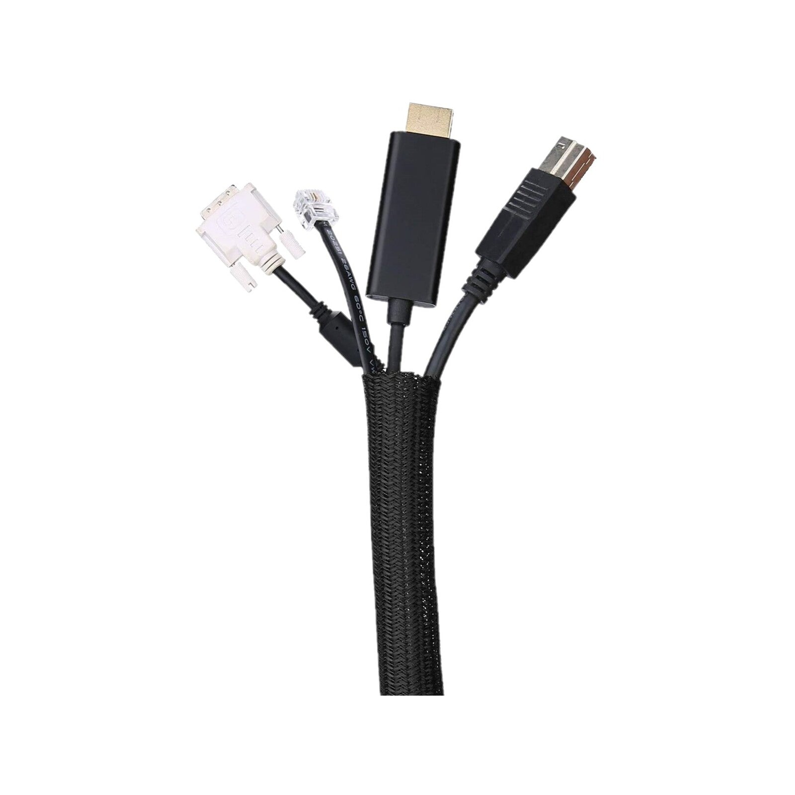 Click 13mm x 2m Braided Wrap Cable Management Sleeve - Image 3 of 4