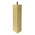 Adoored 53 x 53 x 250mm Raw Wood Square Furniture Leg - Image 1 of 8