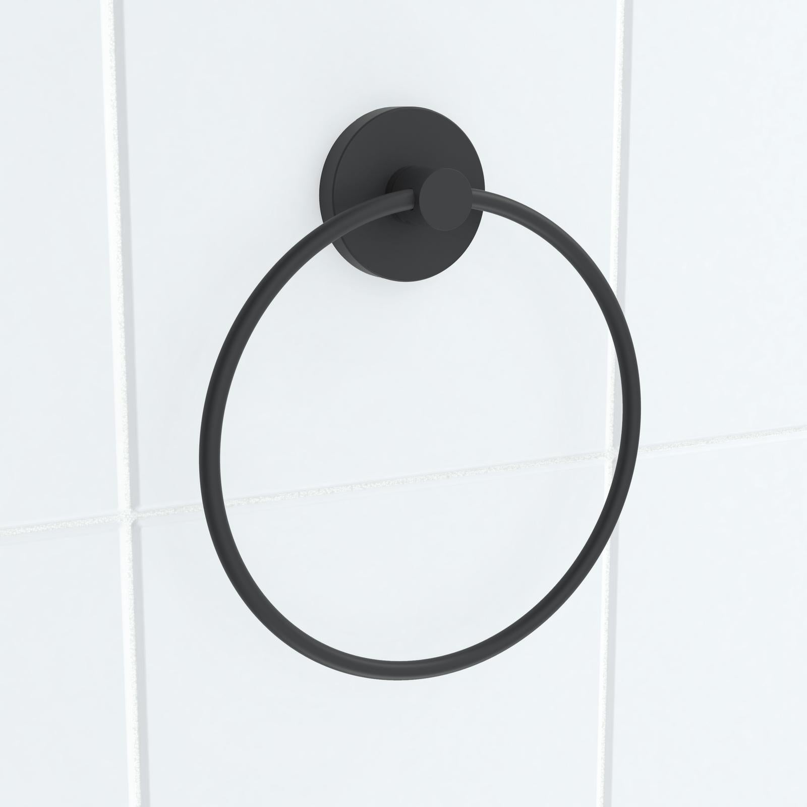 Fusion-Loc 8kg Matte Black Estate Towel Ring - Image 2 of 4