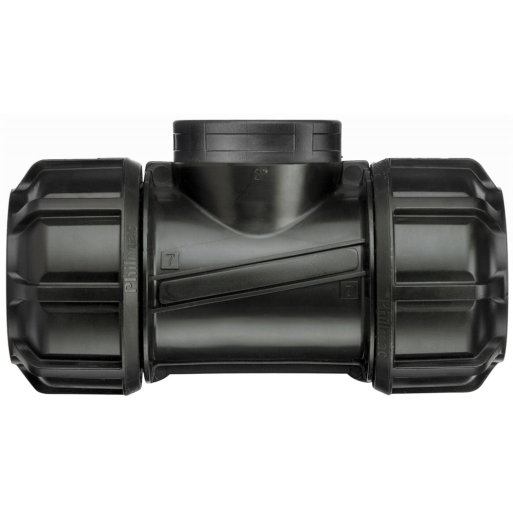 Philmac Metric 32mm x 32mm x 1-1/4" Poly x Poly x FI BSP Pipe Tee - Image 1 of 2