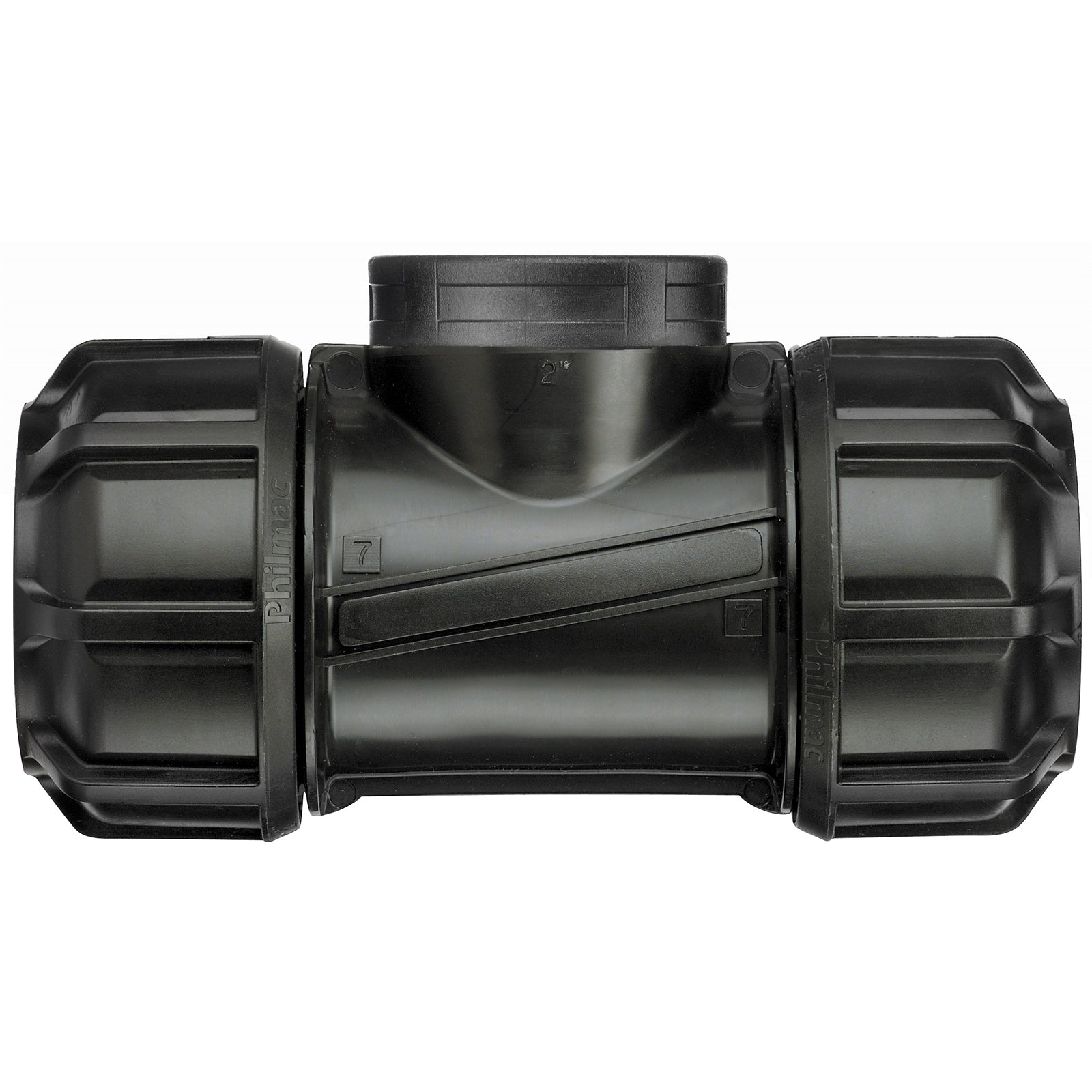 Philmac Metric 32mm x 32mm x 1-1/4" Poly x Poly x FI BSP Pipe Tee - Image 1 of 2