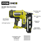Ryobi 18V ONE+ 16GA C Brad Nailer - Tool Only - Image 3 of 9