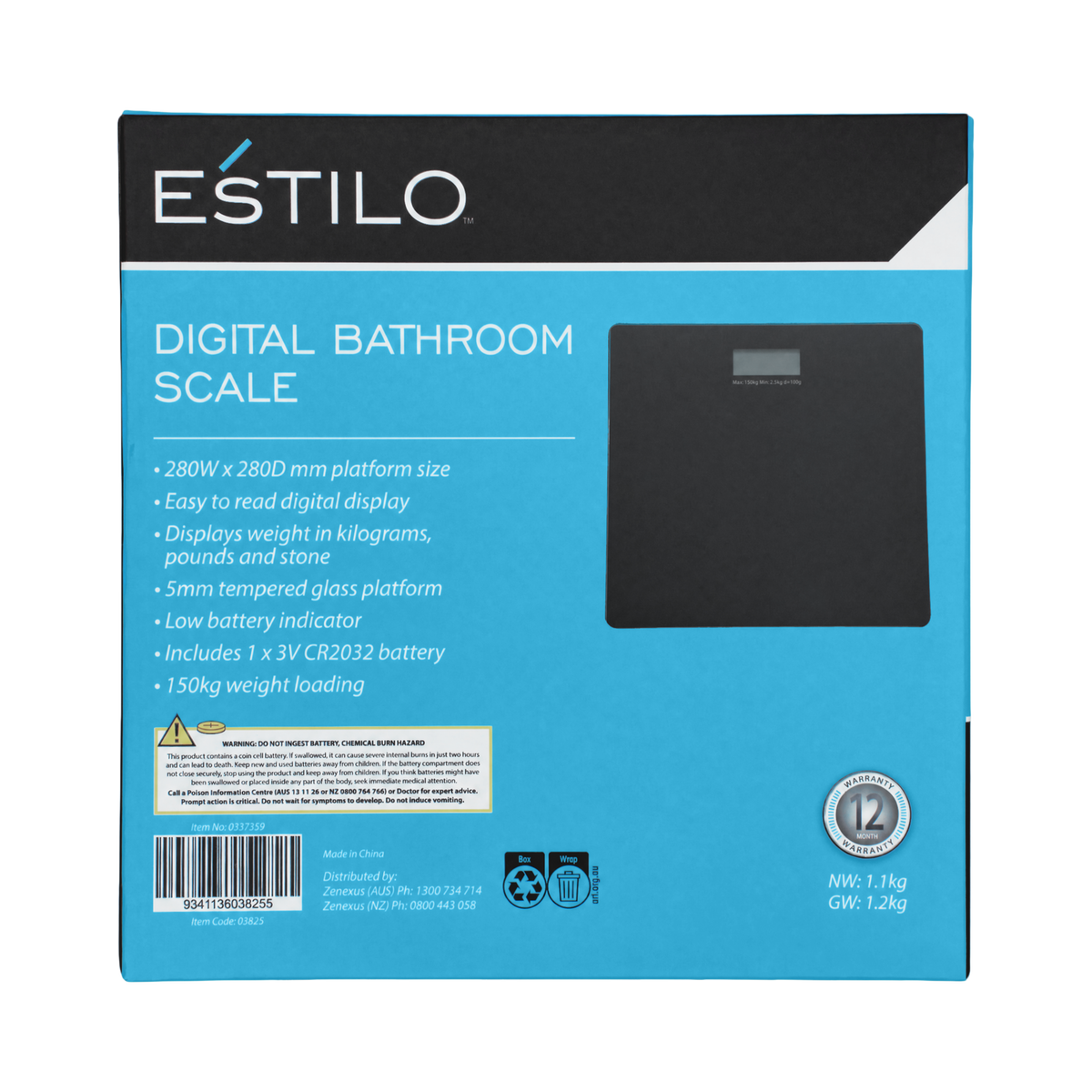 Estilo Digital Bathroom Scale - Image 5 of 6