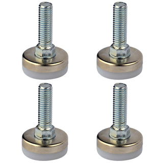 Richmond 25mm x M6 Steel Fixed Levelling Foot - 4 Pack - 25mm 6mm Thread