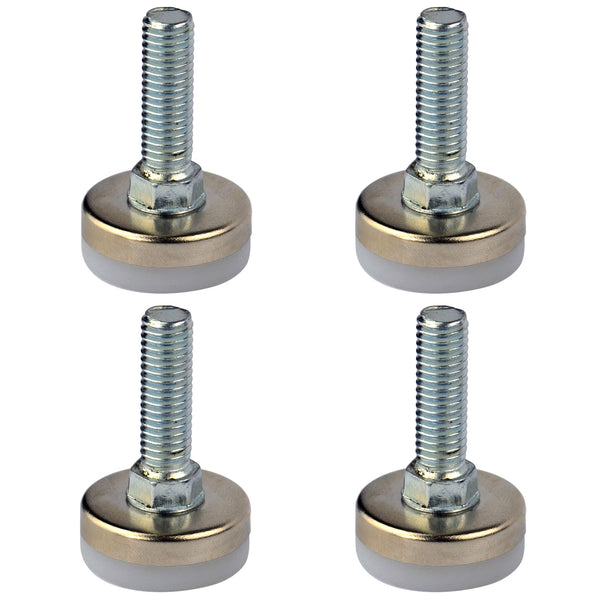 Richmond 25mm x M6 Steel Fixed Levelling Foot - 4 Pack - 25mm 6mm Thread