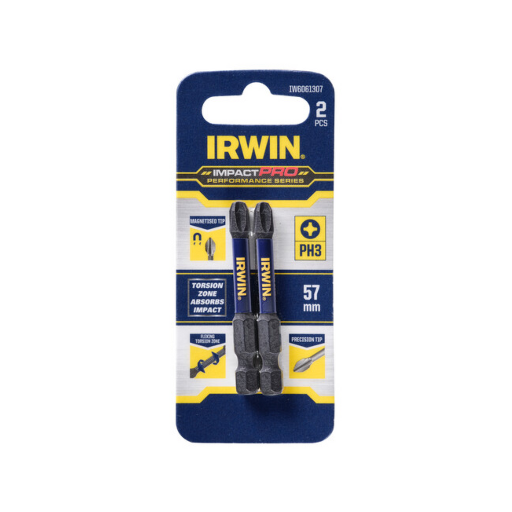 IRWIN Impact Pro Performance 57mm PH3 - 2 Pack - Image 1 of 3