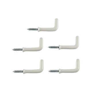 Everhang 25mm White PVC Coated Square Hook - 5 Pack