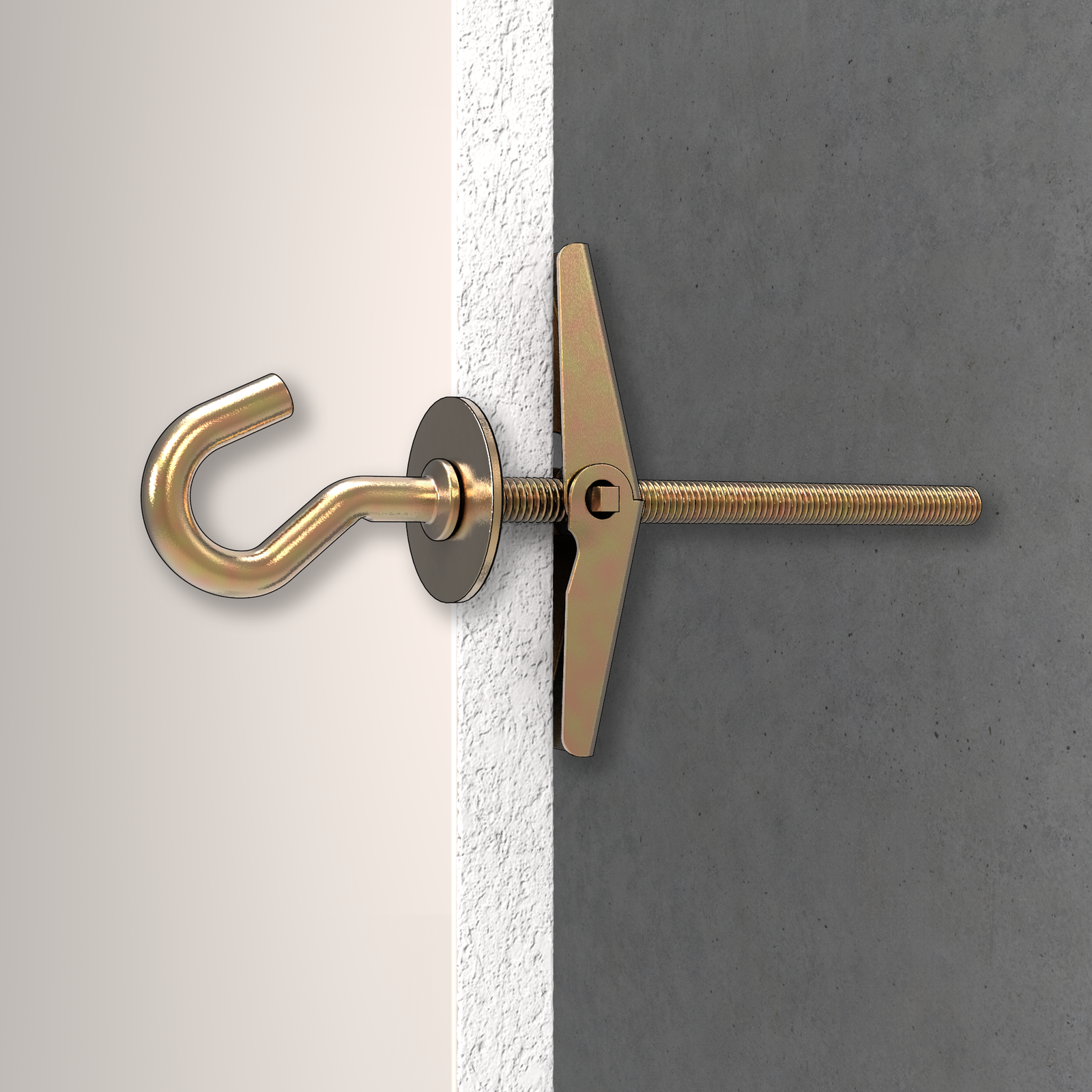 Ramset Gold Spring Toggle With Cup Hook - 2 Pack - Image 2 of 2