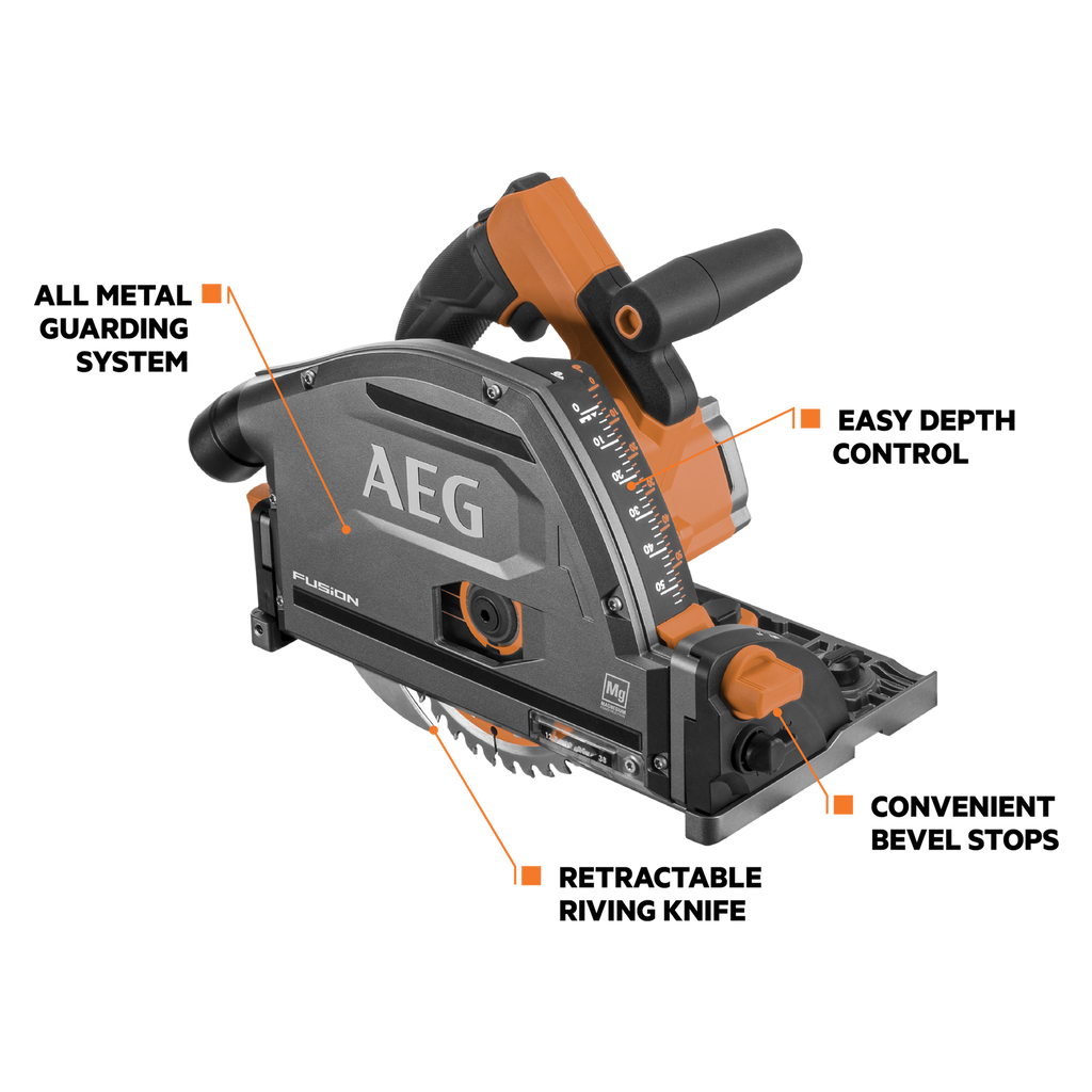 AEG 18V FUSION 165mm Track Saw A18FTSB0 - Skin Only - Image 2 of 7