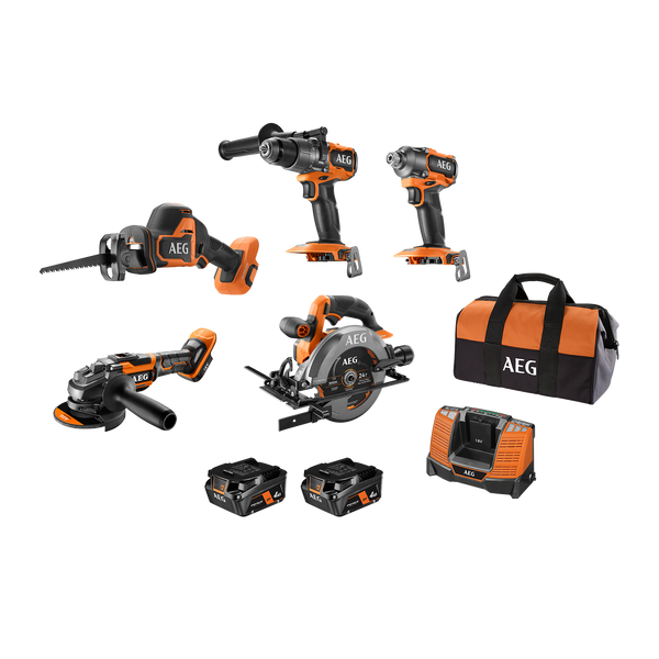 AEG 18V 4.0Ah 5 Piece FUSION Brushless Kit