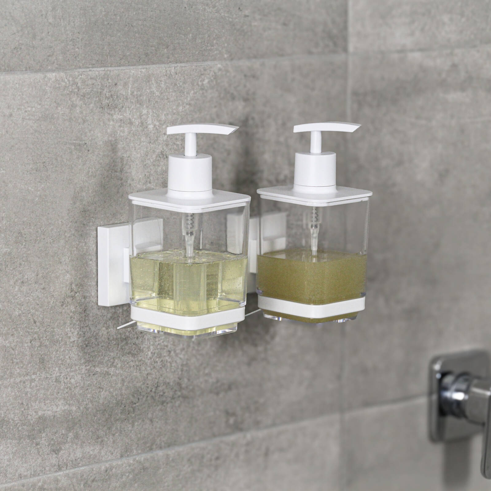 Fusion-Loc Matte White Style Suction Liquid Soap Dispenser - Image 2 of 4