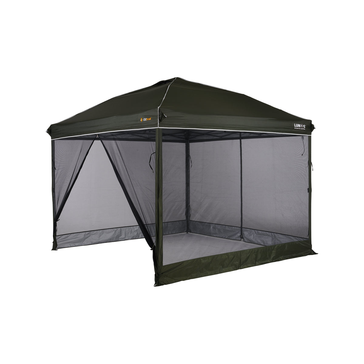 OZtrail 3m Quick Lock Lumos Gazebo w/mesh walls - Image 1 of 10
