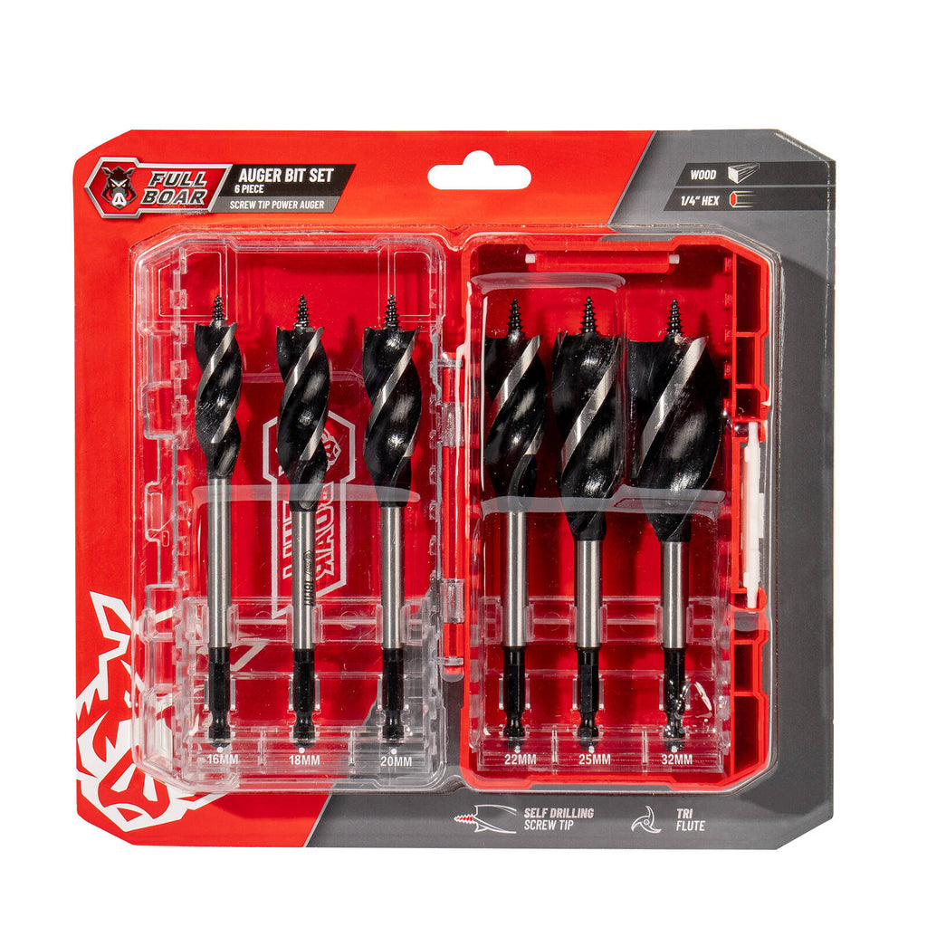 Full Boar 6 Piece Power Auger Drill Bit Set - Image 6 of 6