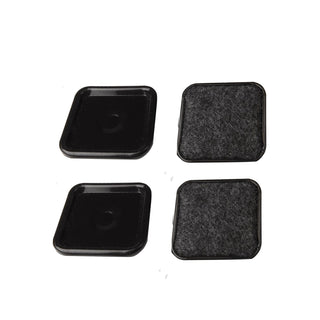Surface Gard 48mm Brown Square Carpet Base Castor Cups - 4 Pack