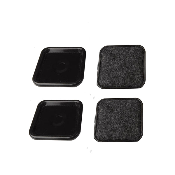 Surface Gard 48mm Brown Square Carpet Base Castor Cups - 4 Pack