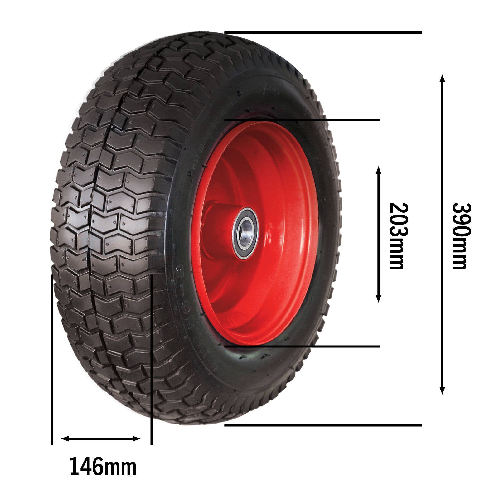 Sherlock 16” Wide Wheelbarrow Wheel - Image 4 of 5