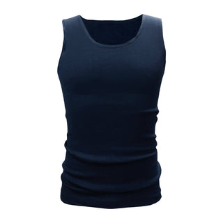Tradie Navy Rib Singlet - 2X-Large