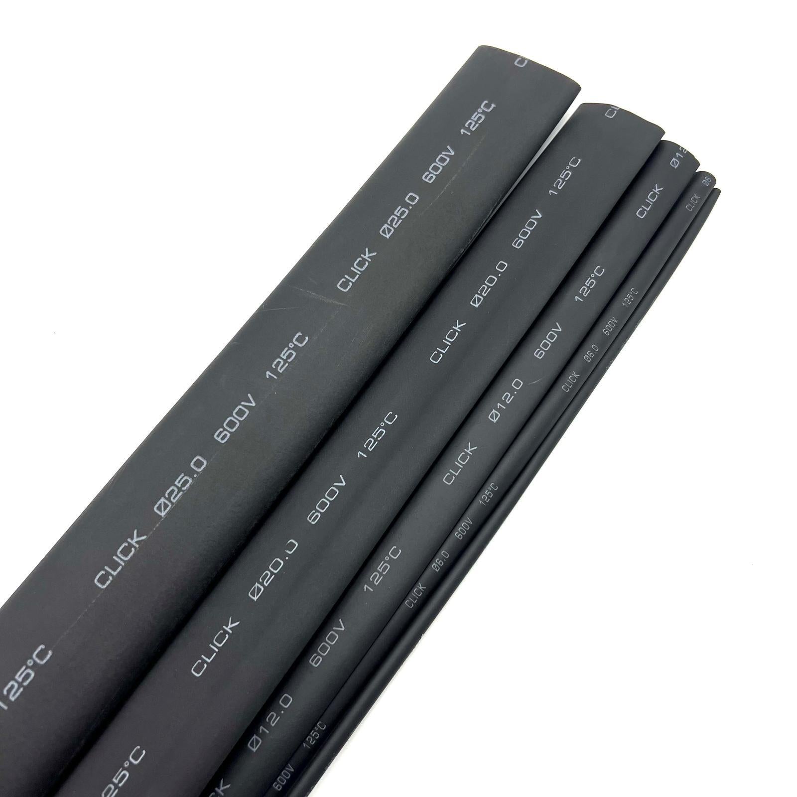 Click 6mm x 1.2m Black Heat Shrink Thin Wall Tubing - 6mm - Image 2 of 6