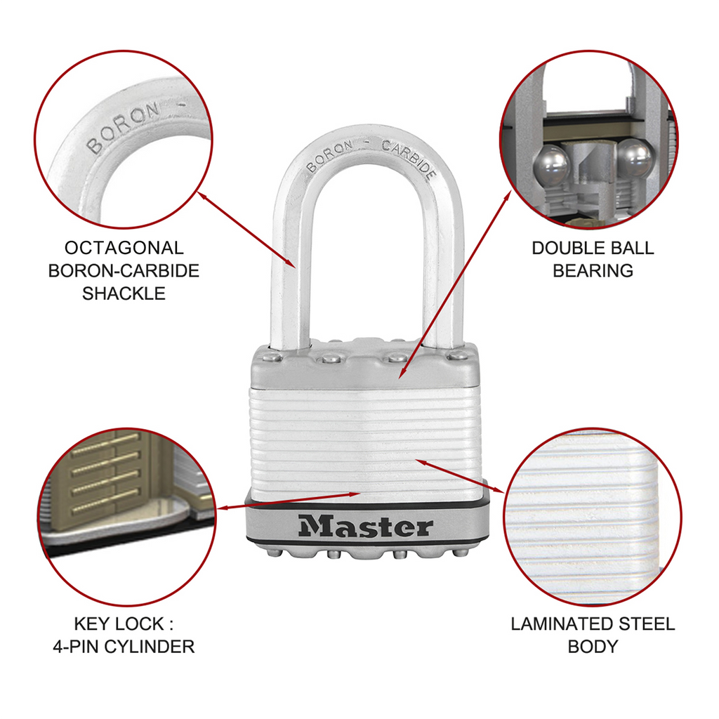 Master Lock 51mm Magnum With 38mm Long Shackle Padlock - Image 10 of 16