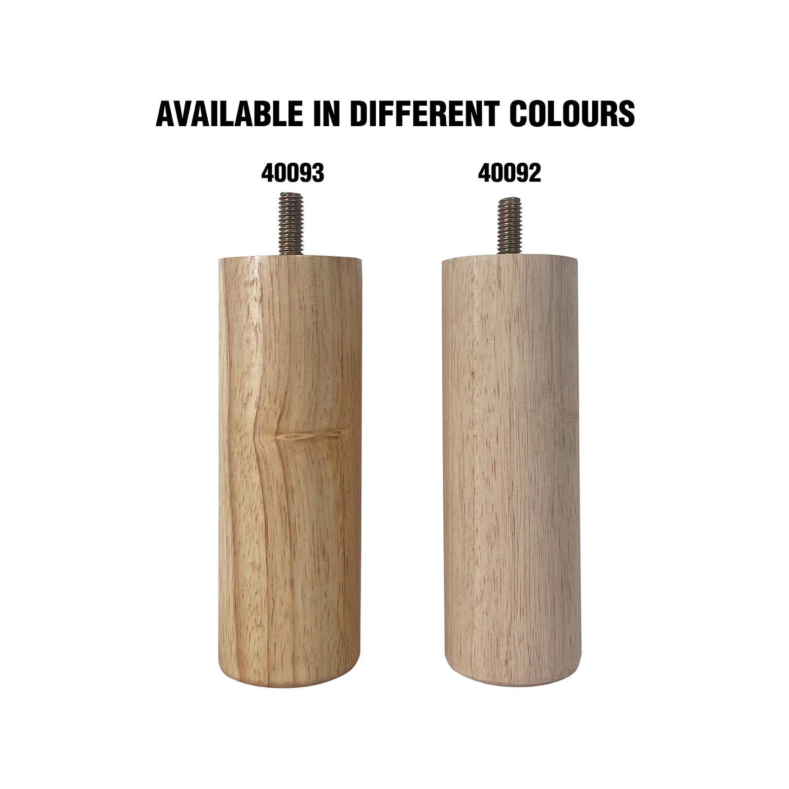 Adoored 53 x 150mm Raw Wood Round Furniture Leg - Image 2 of 4
