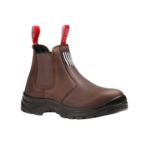 she wear Size Brown Inspires Womens Safety Workboots