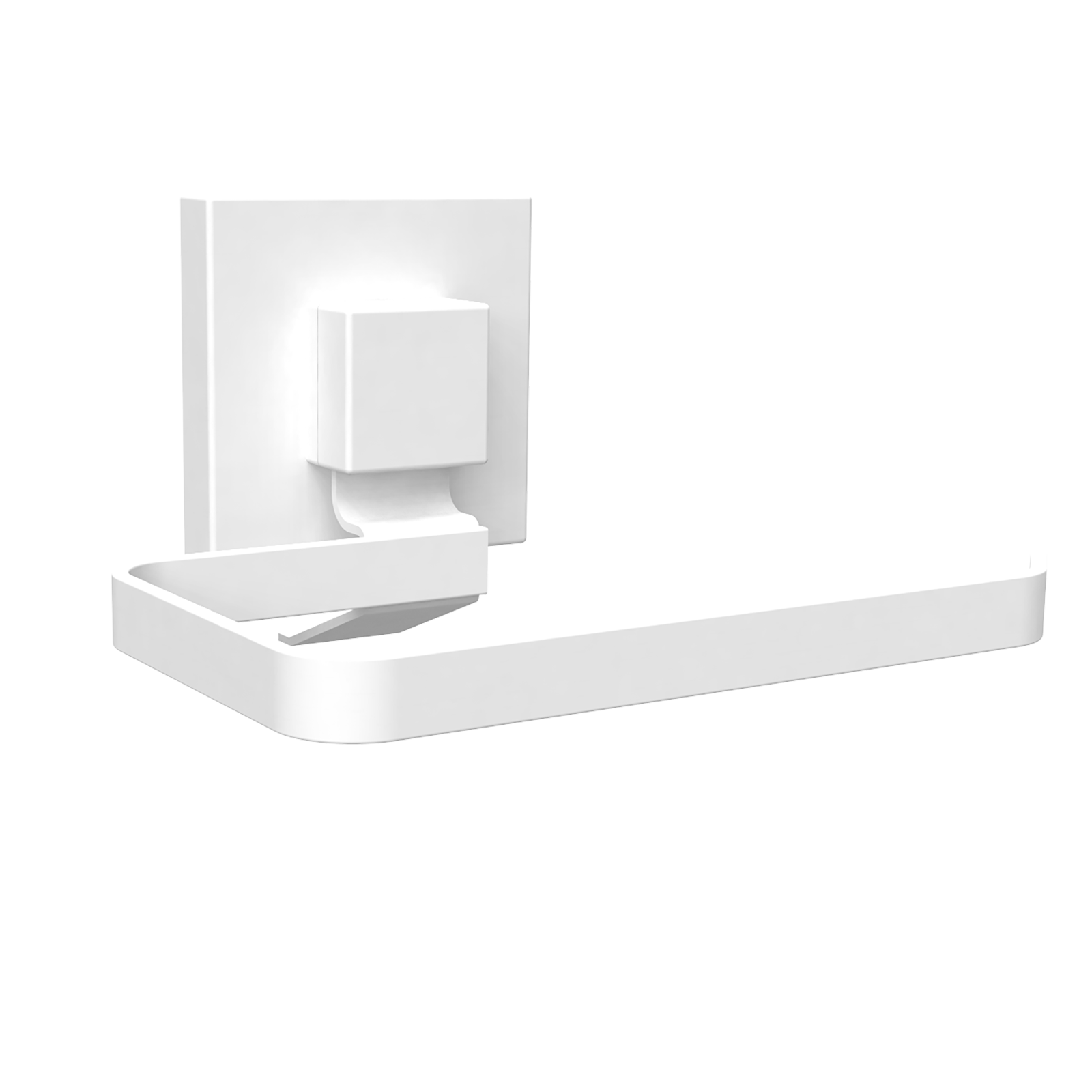 Fusion-Loc Matte White Style Suction Toilet Roll Holder - Image 1 of 3