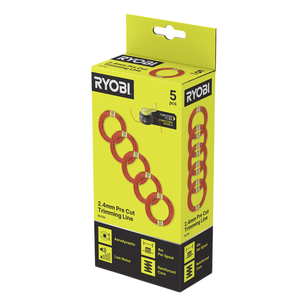 Ryobi 2.4mm Pre Cut Spools - 5 Pack